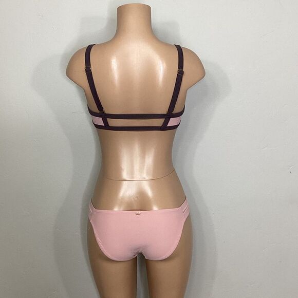 New. Pilyq blush/pink, brown, mint bikini. D-cup top/ S-bottom. Normally $168 - Picture 5 of 7